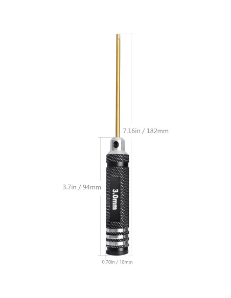 Juego de Destornilladores Hexagonales HobbyPark 7 Piezas Titanio