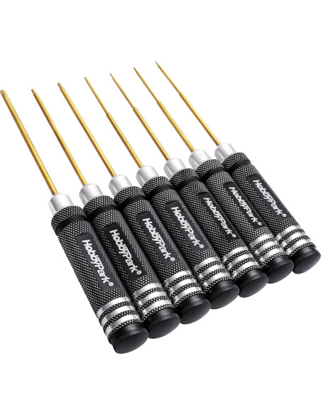 Juego de Destornilladores Hexagonales HobbyPark 7 Piezas Titanio