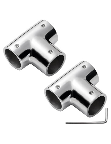 Accesorio T para Pasamanos YANYUCB Acero Inoxidable 316 2 Unidades