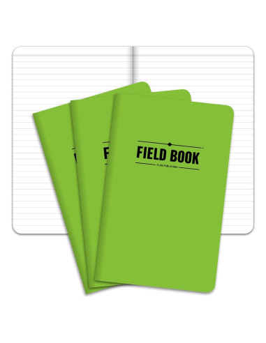 Cuaderno de Campo Indestructible Elan Publishing 5x8 Verde - Paquete de 3