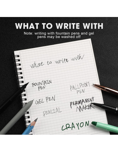 Paquete de 12 Cuadernos Impermeables Saypacck A5 Cuadriculados