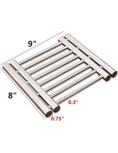 Trivet Ajustable Leoyoubei Acero Inoxidable Plata 2 Unidades 2