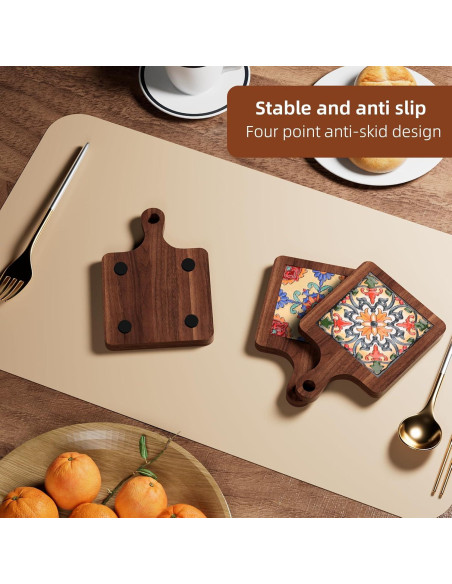 Trivetes de Madera EstVoyHaSLiving 3PCS con Soporte Organizador Trivetes de Madera EstVoyHaSLiving 3PCS con Soporte Organizador