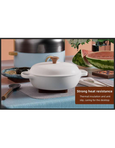 Trivetes de Madera EstVoyHaSLiving 3PCS con Soporte Organizador