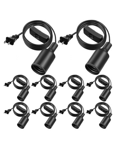 Paquete de 10 Cuerdas de Luz Colgantes Mudder E26 E27 1.83m