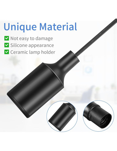 Paquete de 10 Cuerdas de Luz Colgantes Mudder E26 E27 1.83m