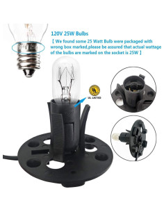 Cable para Lámpara de Sal del Himalaya Smart Eagle Tech con 6 Bombillas E12 2