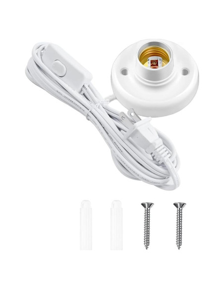 Base de lámpara colgante KODBPJ E26/E27 4.57m con interruptor