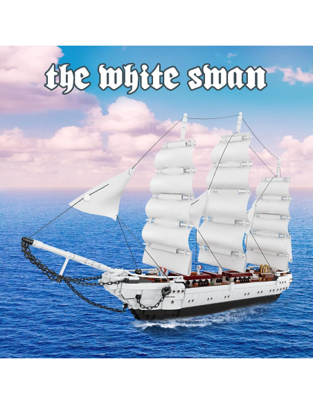 JMBricklayer Barco de Construcción 40104 - Velero Cisne 66cm
