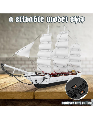 JMBricklayer Barco de Construcción 40104 - Velero Cisne 66cm