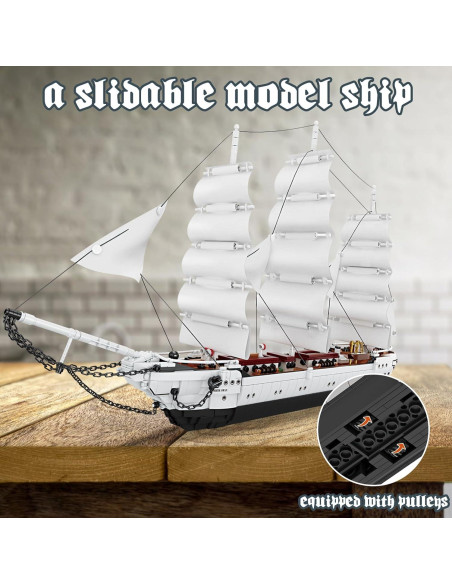 JMBricklayer Barco de Construcción 40104 - Velero Cisne 66cm