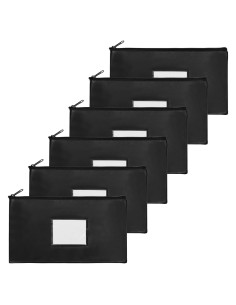 VOCHIC 6 Bolsas de Dinero Impermeables con Cremallera 27.94x15.49cm