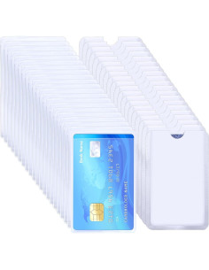 50 Fundas Antirrobo RFID y Plástico para Tarjetas de Crédito 2