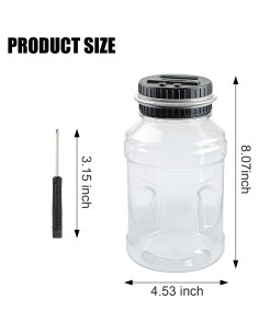 Contador de Monedas Digital QPEY 1.8L con Pantalla LCD Plata 2