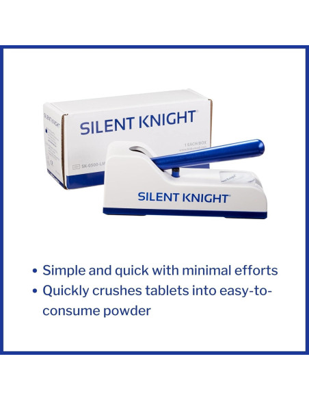 Triturador de Pastillas Silent Knight - Manual, Metal, 27.4x9.1cm Triturador de Pastillas Silent Knight - Manual, Metal, 27.4x9.1cm