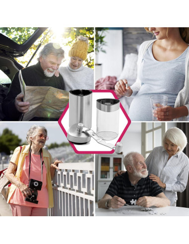 Triturador de Pastillas MEDca - Manual, Acero Inoxidable, Compacto