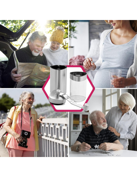 Triturador de Pastillas MEDca - Manual, Acero Inoxidable, Compacto