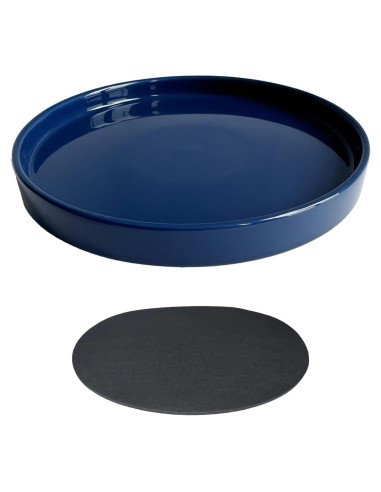 Plato de Cerámica Azul Yukfona 38 cm para Macetas