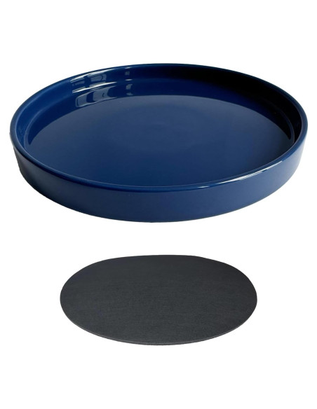 Plato de Cerámica Azul Yukfona 38 cm para Macetas