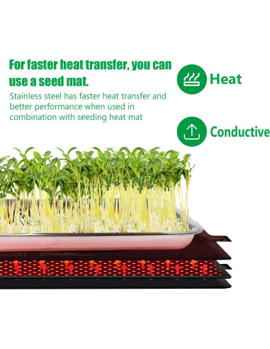 Paquete de 5 bandejas grandes de acero inoxidable RooTrimmer