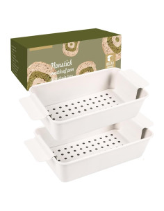 Bandeja para Pan de Carne Spmarkt Beige 2 Piezas 9x5 cm