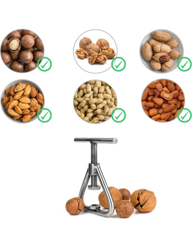 Cascanueces Anwenk de Acero Inoxidable para Nueces 3.81 cm