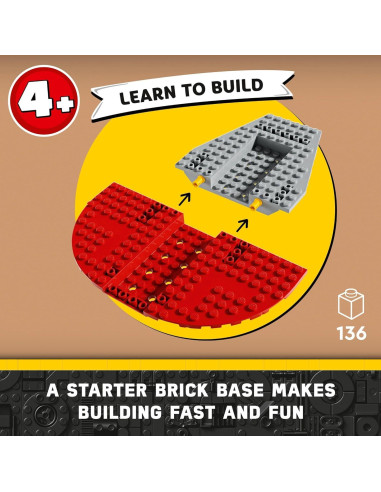 LEGO Star Wars Fénix Carmesí 75384, Set de Inicio 136 Piezas