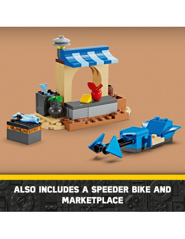 LEGO Star Wars Fénix Carmesí 75384, Set de Inicio 136 Piezas