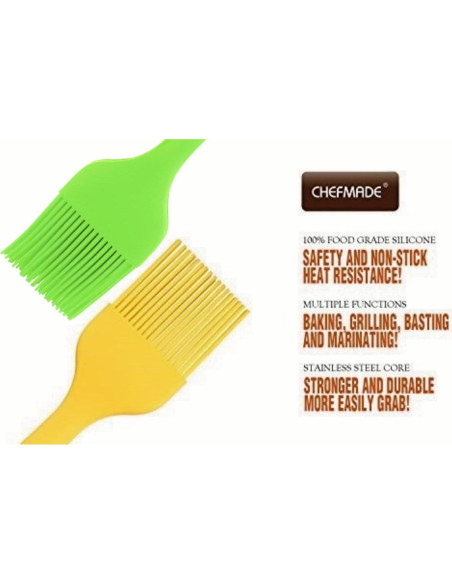 Set de 4 Brochas de Silicona IST para Sazonar y Untar