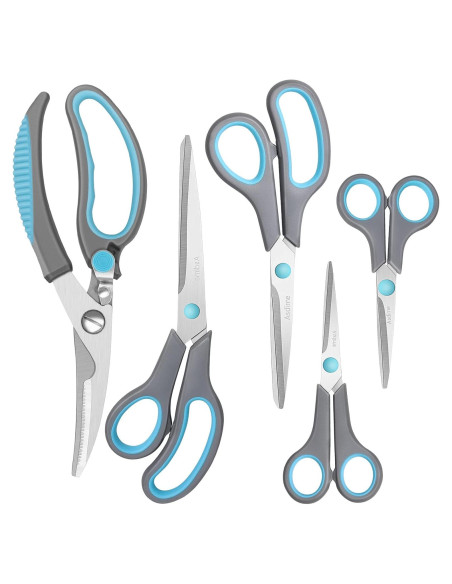Juego de Tijeras de Cocina Asdirne, Acero Inoxidable, 5 Piezas