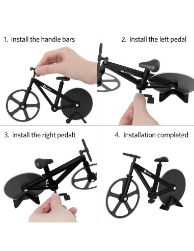 Cortador de Pizza Asdirne Bicicleta Acero Inoxidable 19 cm