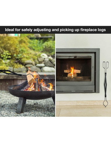 Tenazas para Fogata Stanbroil 66 cm Acero Negro
