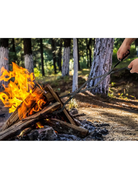 Tenazas para Fogata Stanbroil 66 cm Acero Negro