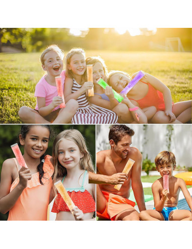 100 Bolsas de Helado Desechables FEBSNOW con Embudo 22x4.5cm