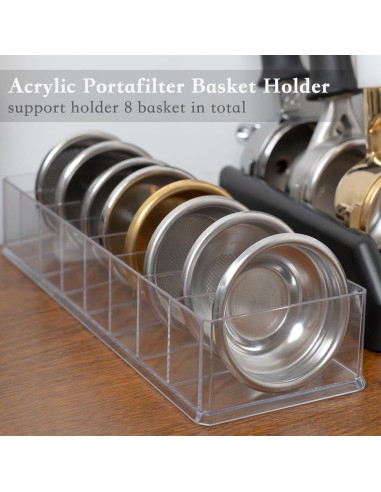 Organizador Acrílico para Cestas de Filtro de Cafetera Espresso 51/53/58mm