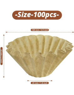 Filtros de Café de Canasta Sihuuu 100 Pcs 1-4 Tazas Ecológicos 2