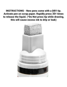 Marcador de Tiza Líquida para Ventanas Arcoíris 15mm Blanco 2