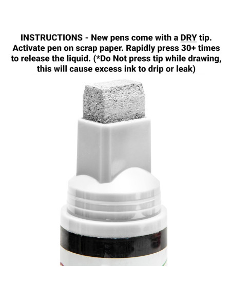 Marcador de Tiza Líquida para Ventanas Arcoíris 15mm Blanco