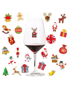 Marcadores de Copas de Vino Navidad Furimuk 48 Piezas