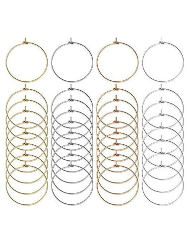 200 Anillos de Encanto 25mm Jdesun para Copas de Vino DIY