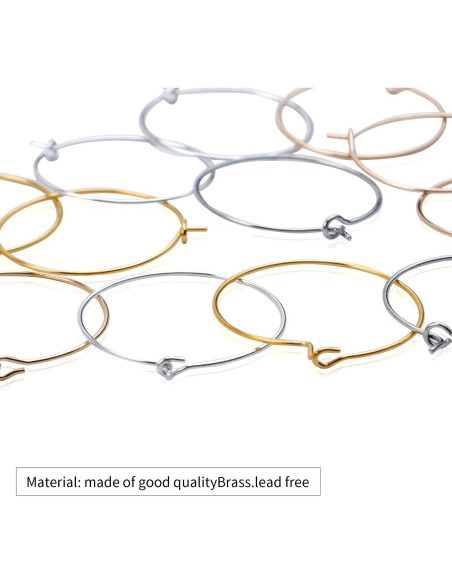 200 Anillos de Encanto 25mm Jdesun para Copas de Vino DIY