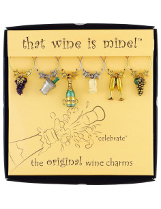 Encantos de Vino Celebrar Cosas de Vino WT-1413P Multicolor - Juego de 6 2