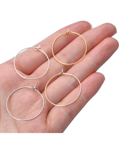 200 Anillos de Encanto 25mm Jdesun para Copas de Vino DIY