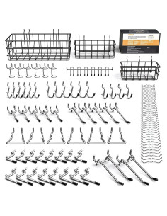Kit de Accesorios para Tablero de Clavos INCLY 100PCS Metal