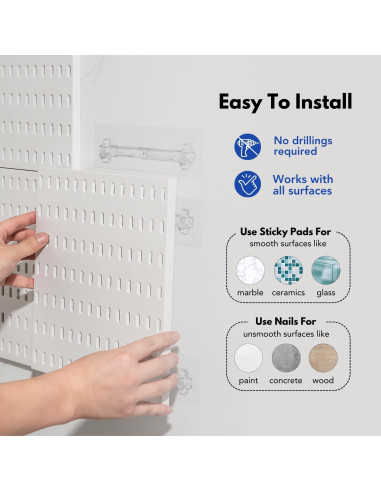 Kit de Tableros de Perforación Keepo Blanco 55.88x55.88 cm