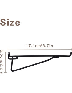 8 Ganchos de Metal para Estantes de Tablero Perforado KeaJuidy 2