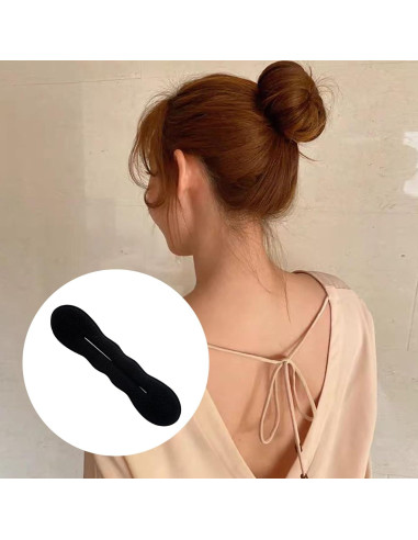 2 Esponjas Hacer Moño BEIQIYA - Accesorios Cabello Negro