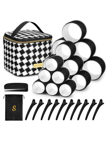 Juego de Rulos Autoadhesivos Sungenol 18 Piezas - 3 Tamaños