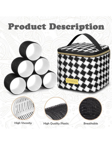 Juego de Rulos Autoadhesivos Sungenol 18 Piezas - 3 Tamaños