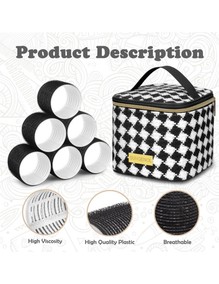 Juego de Rulos Autoadhesivos Sungenol 18 Piezas - 3 Tamaños